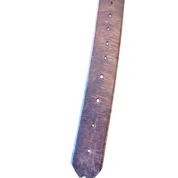 Vintage Federal 12 GA Bullet Casing Leather Belt With Brass Buckle - Picture 4 of 5